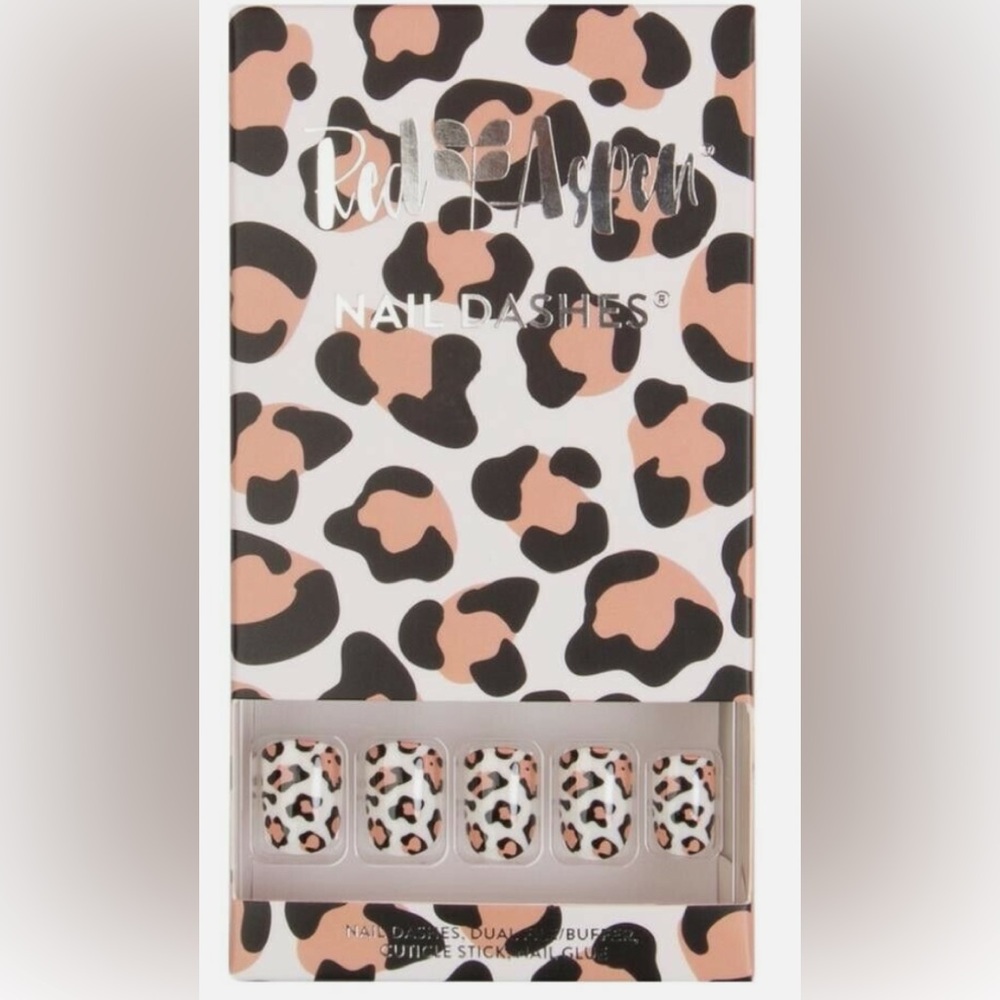 Red Aspen nail dashes- Leopard for Lydia